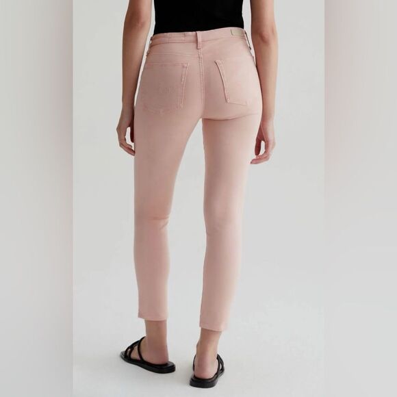 AG Adriano Goldschmied Women's Jeans 31 Prima Crop Cigarette Pink  Denim - Picture 2 of 9